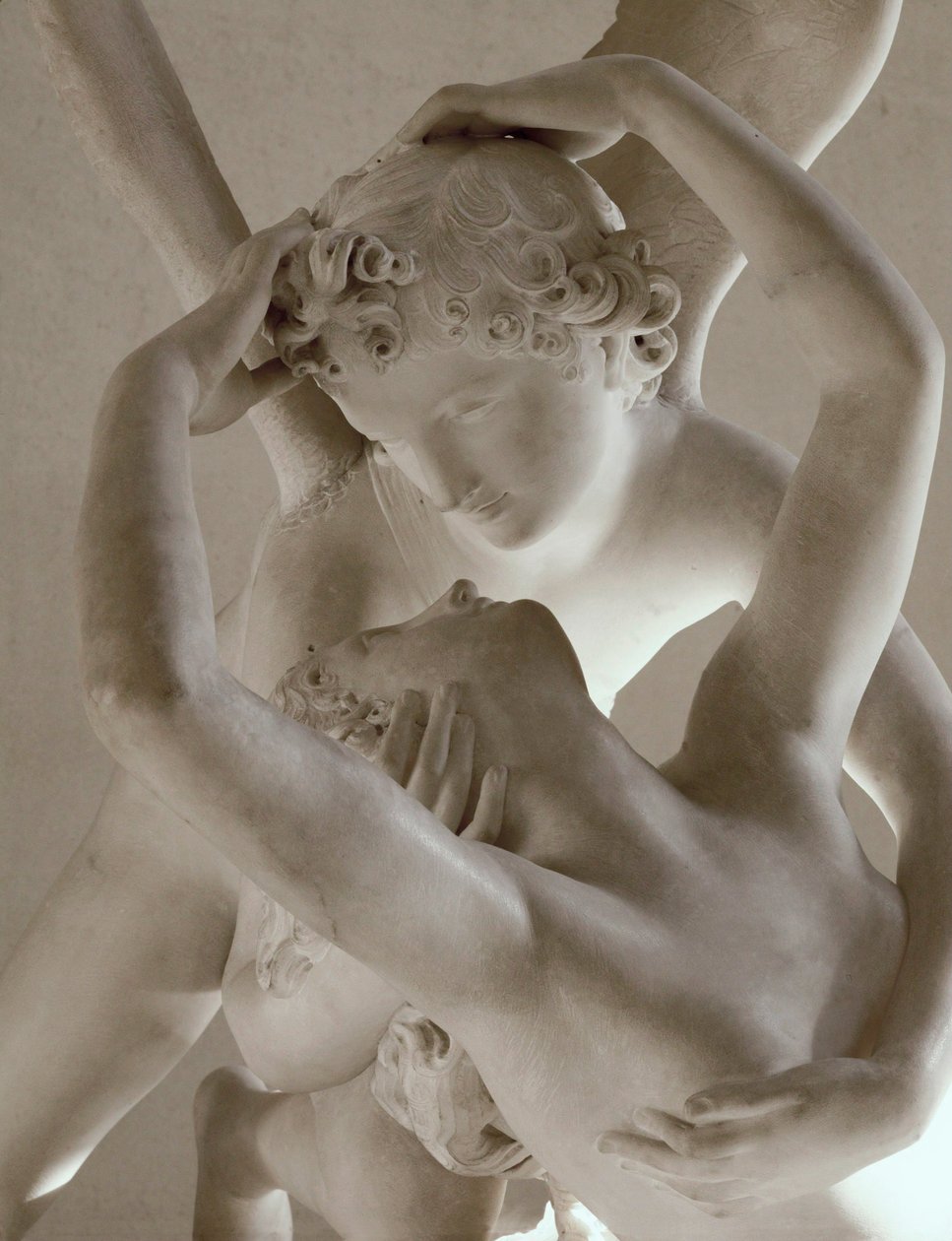 Psyche weer tot leven gewekt door de kus van Amor ... door Antonio Canova