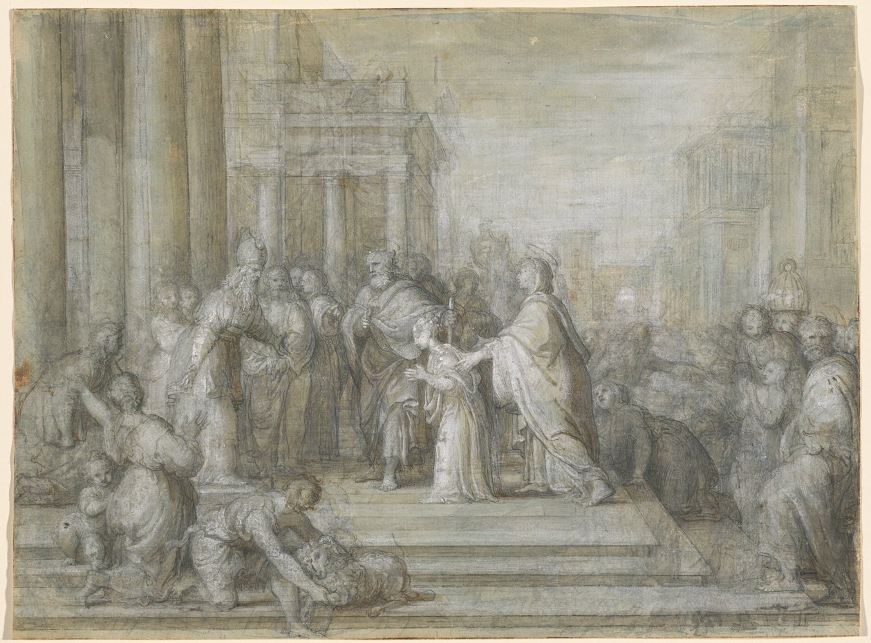 De Presentatie van de Maagd in de Tempel door Antonio Cavallucci