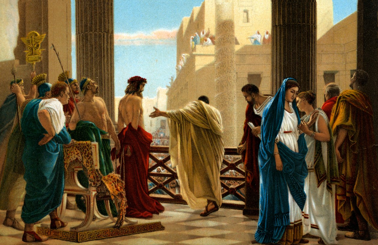 Ecce Homo, naar schilderij van Antonio Ciseri -Bijbel door Antonio Ciseri