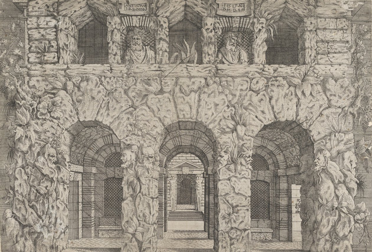 Een grot, ca. 1545 door Antonio Fantuzzi