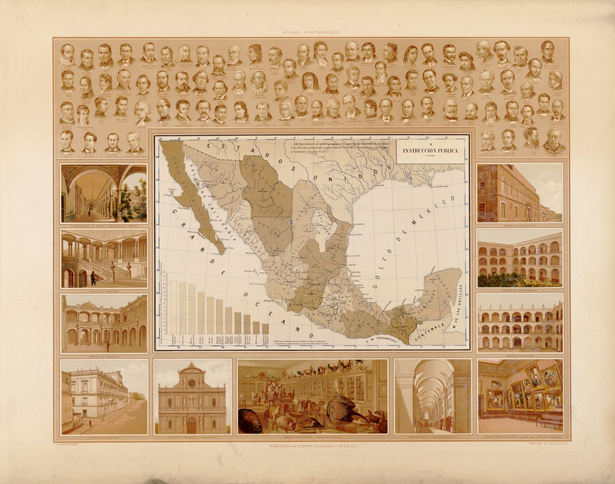 Atlas pintoresco e histórico de los Estados Unidos Mexicanos door Antonio García Cubas
