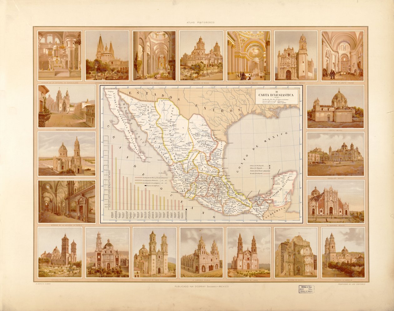 Schilderachtige en historische atlas van de Verenigde Mexicaanse Staten. LOC 2008621671-6 door Antonio García Cubas