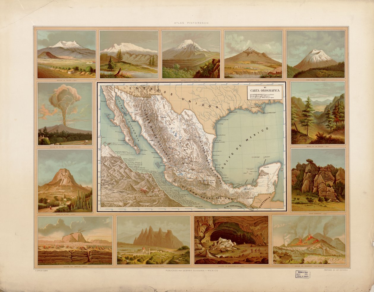 Schilderachtige en historische atlas van de Verenigde Mexicaanse Staten. LOC 2008621671-9 door Antonio García Cubas