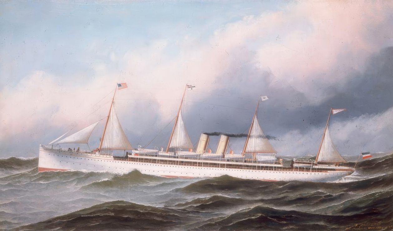 S.M. Linienschiff Kaiser Wilhelm II. door Antonio Jacobsen