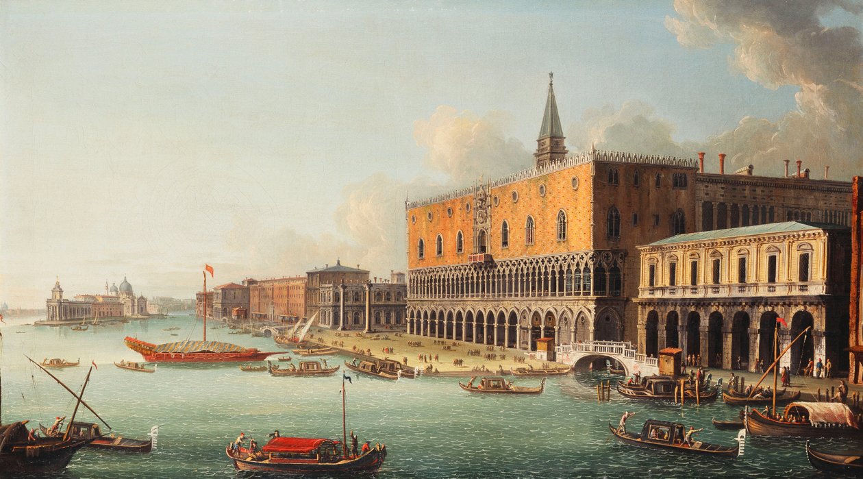 Het Bacino di San Marco, Venetië, kijkend naar het westen, c.1740s door Antonio Joli