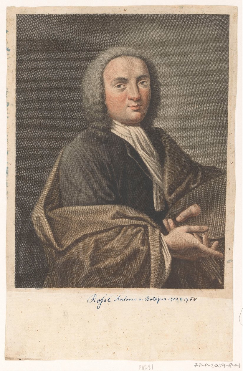 Portret van kunstenaar Antonio Rossi door Antonio Pazzi