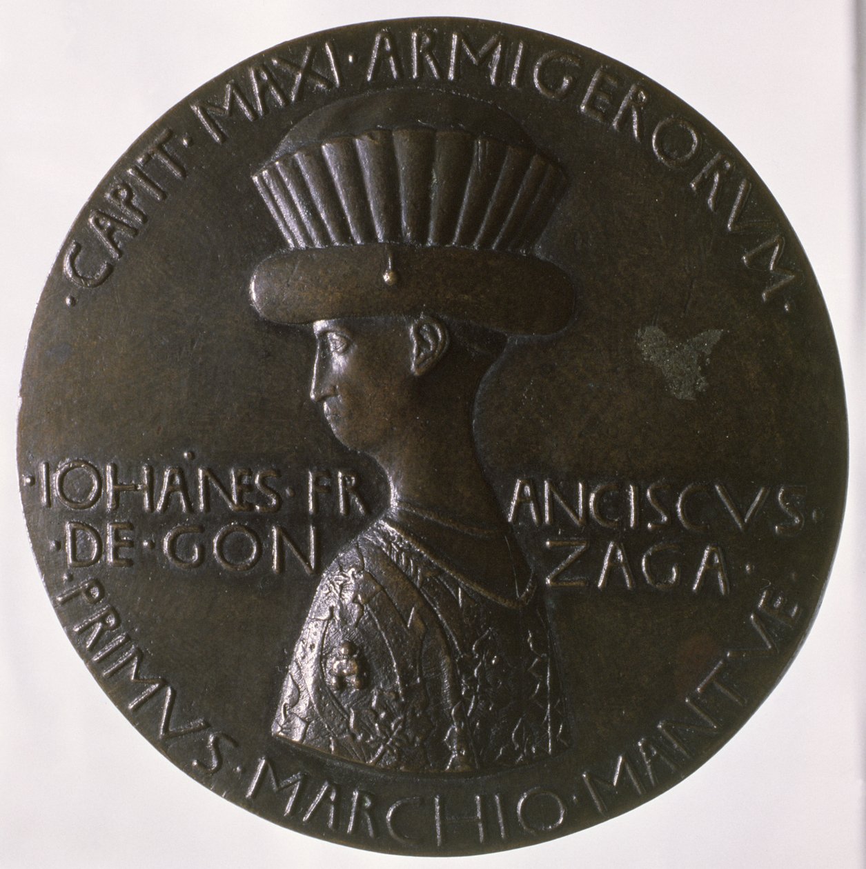 Portretmedaille met afbeelding van Gianfrancesco Gonzaga (13945-1444) door Antonio Pisanello