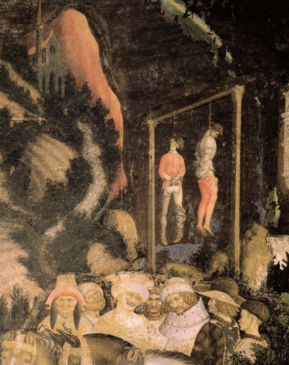 De gehangenen (detail) van St. George en de prinses door Antonio Pisanello