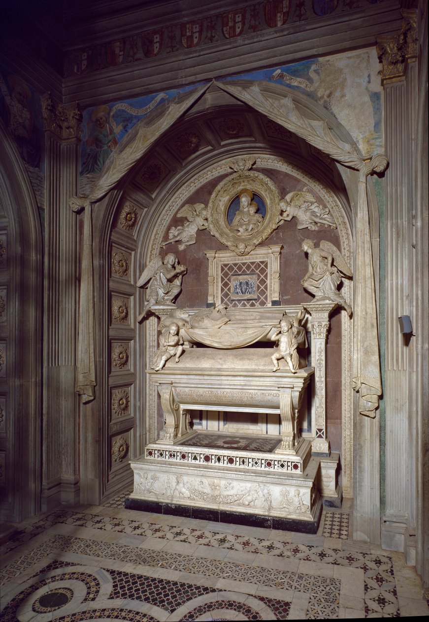 Graf van de kardinaal van Portugal, James van Portugal. Sculptuur door Antonio Rossellino