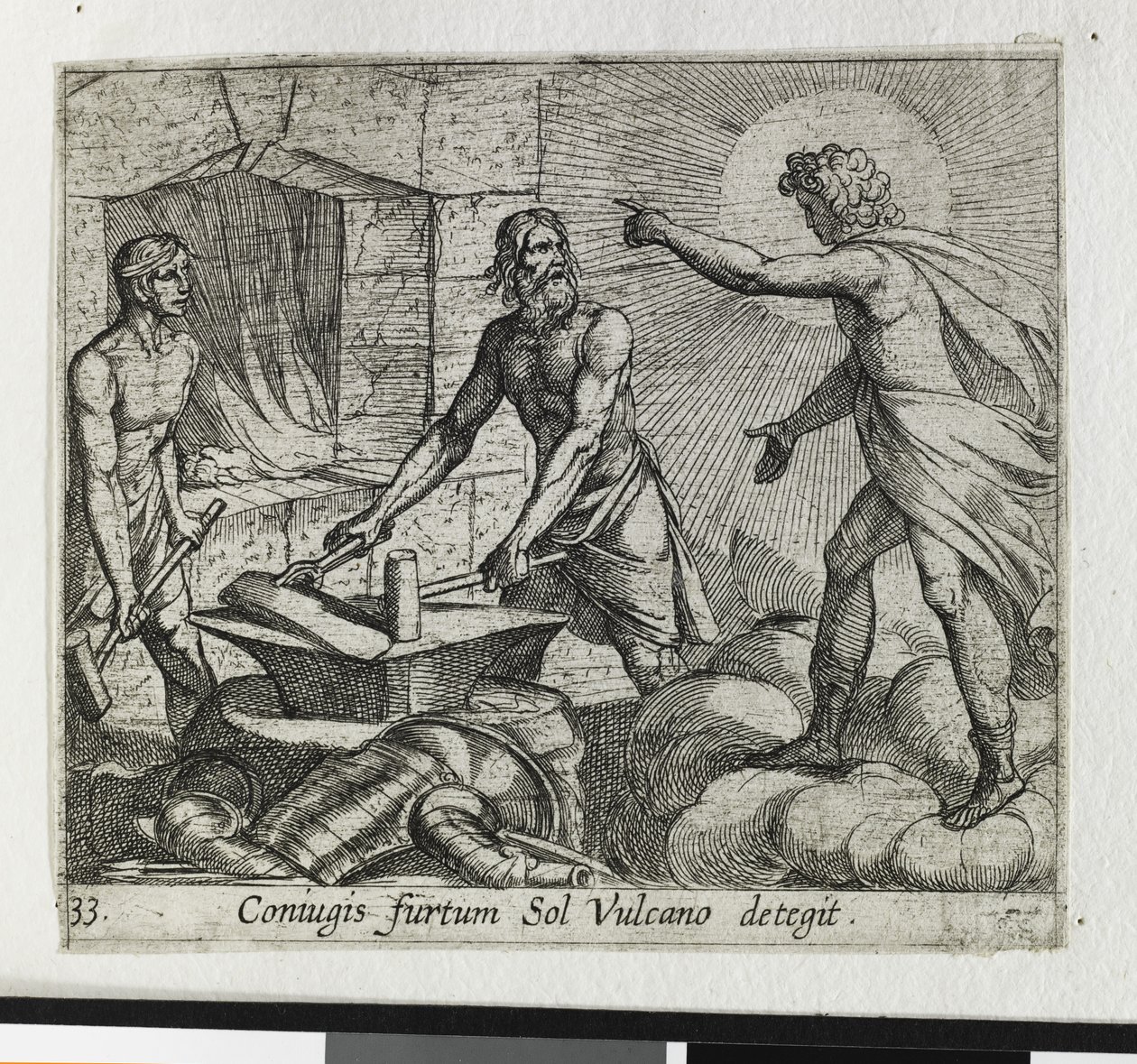 Apollo bij de smidse van Vulcanus door Antonio Tempesta