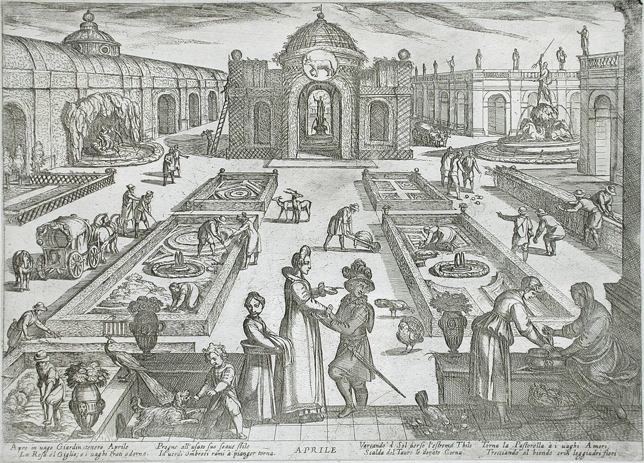 April: een tuin door Antonio Tempesta