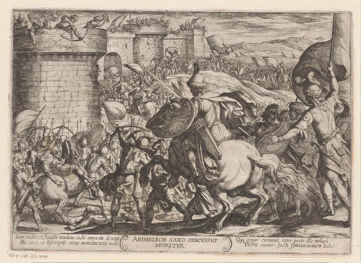 De dood van Abimelech (serie titel) door Antonio Tempesta