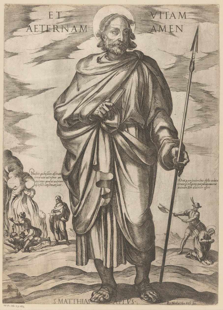 De heilige Mattias (Et vitam aeternam amen, Christus, Maria en de apostelen) door Antonio Tempesta