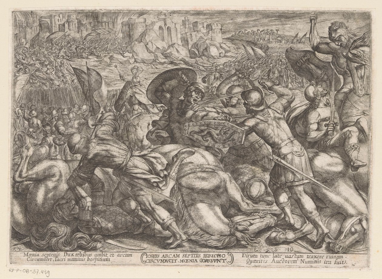 De val van Jericho door Antonio Tempesta