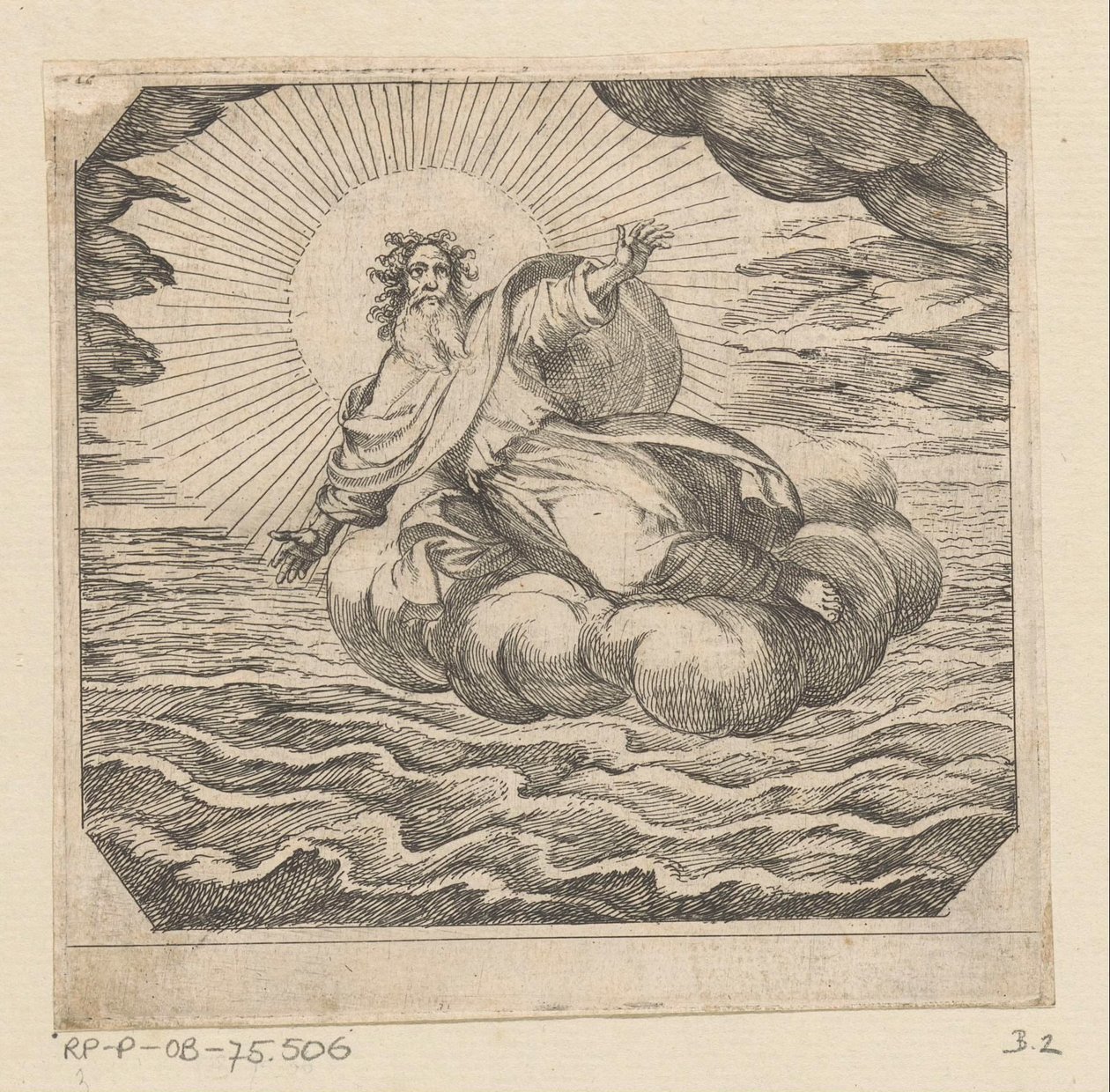 God schept hemel en aarde door Antonio Tempesta