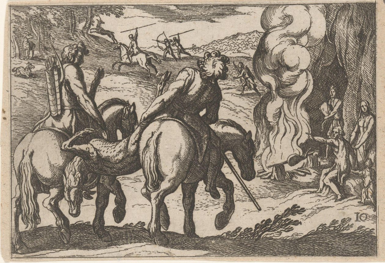 Jacht op herten door Antonio Tempesta