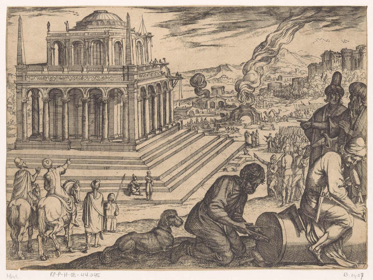 Mausoleum van Halicarnassus door Antonio Tempesta