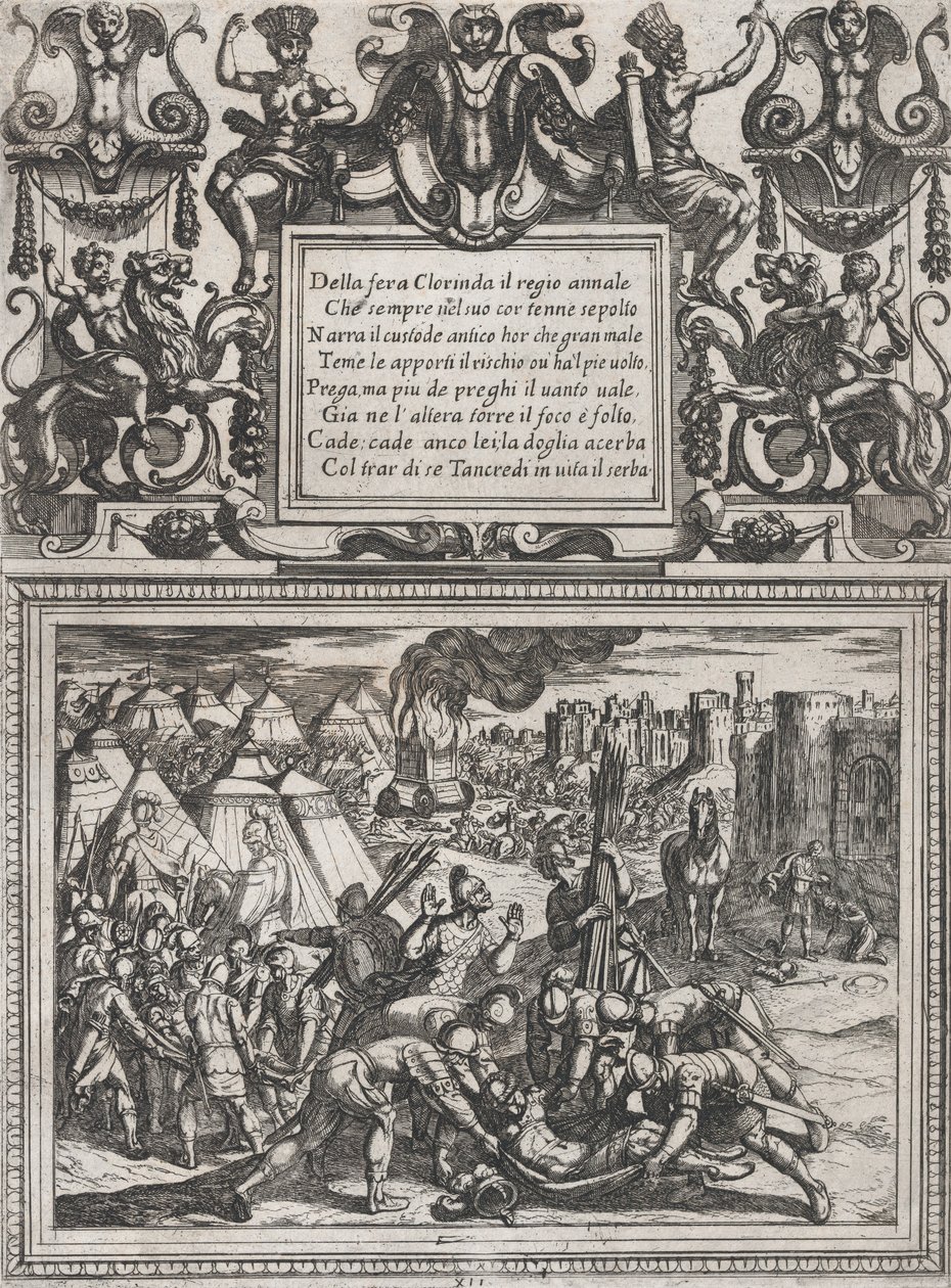 Plaat 12: Illustratie bij Canto XII, uit Torquato Tasso