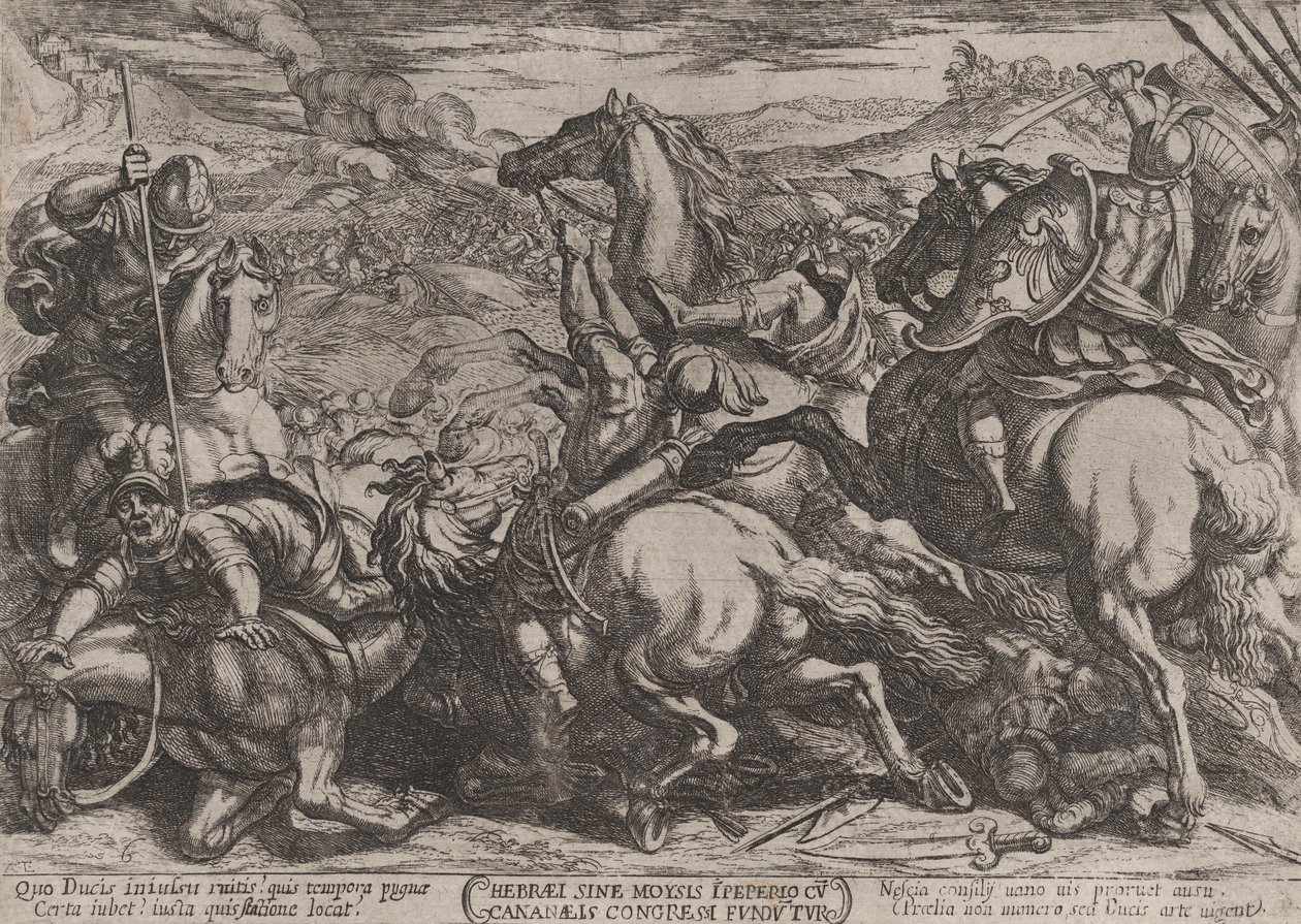 De Israëlieten verslagen door de Kanaänieten voor het ongehoorzaam zijn aan Mozes, ca. 1590-ca. 1610 door Antonio Tempesta