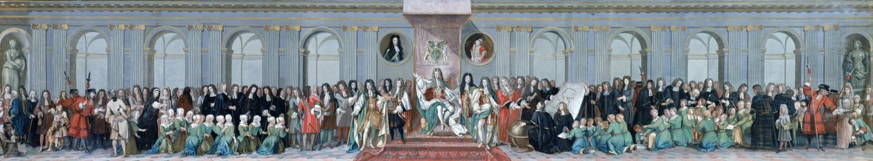 James II ontvangt de Wiskundige Geleerden van Christ