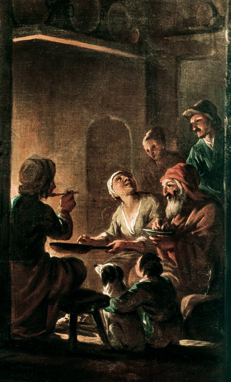 De winter (detail) door Antonio Viladomat