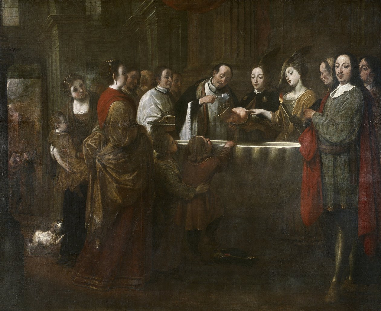 De doop van Sint Franciscus door Antonio Viladomat