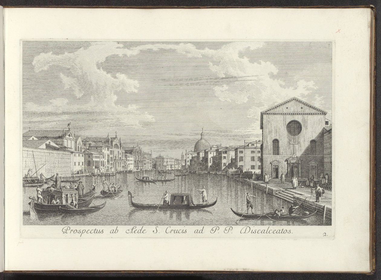 Gezicht op het Canal Grande, de Santa Maria di Nazareth en de San Simeone Piccolo te Venetië door Antonio Visentini