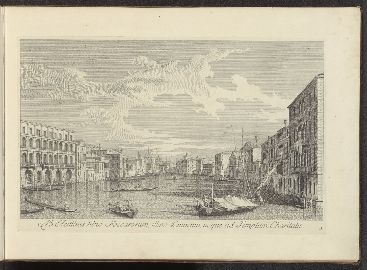 Gezicht op het Canal Grande te Venetië door Antonio Visentini