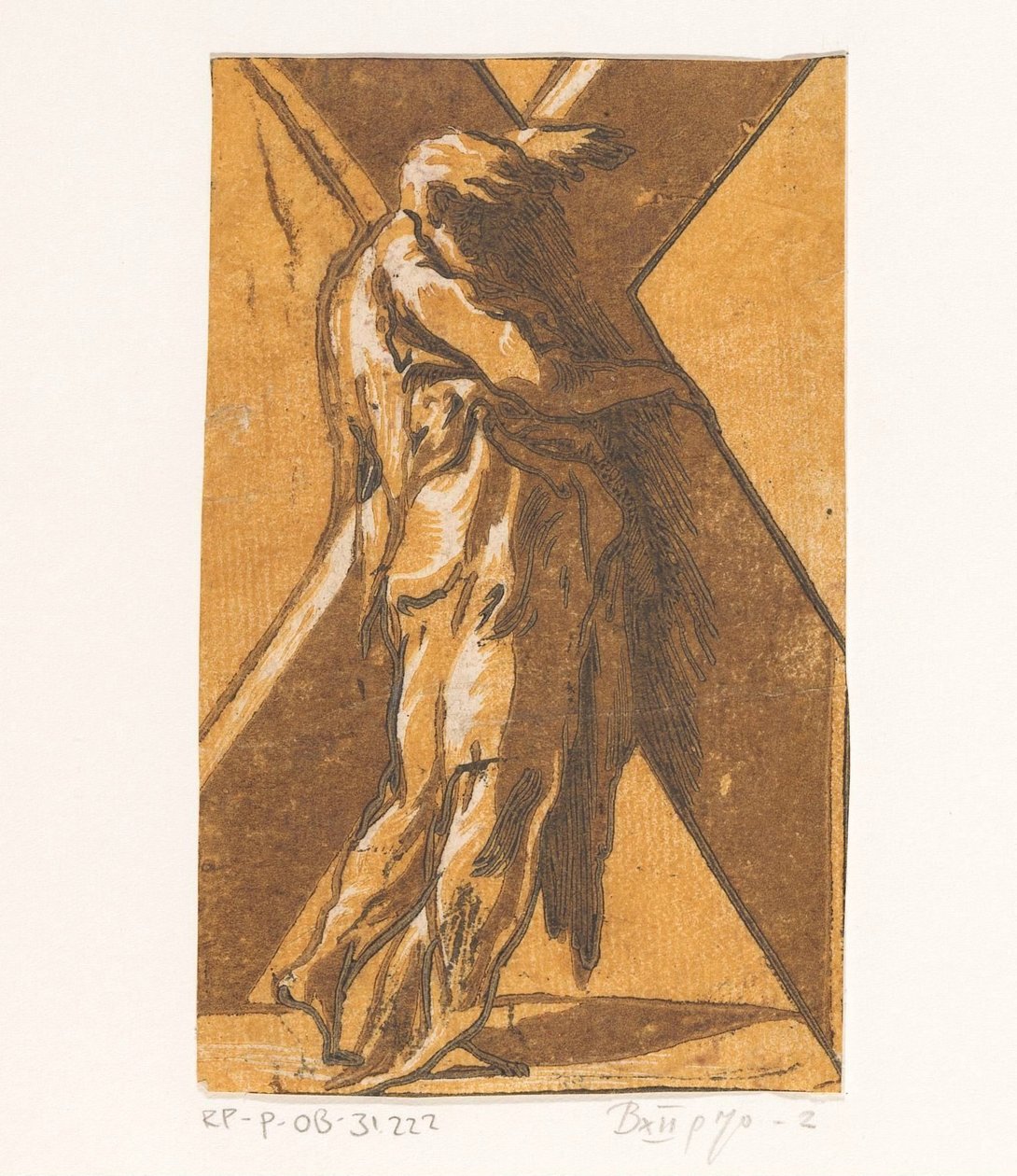 Heilige Andreas Christus en de twaalf apostelen (serietitel) door Antonio da Trento (attributed to)