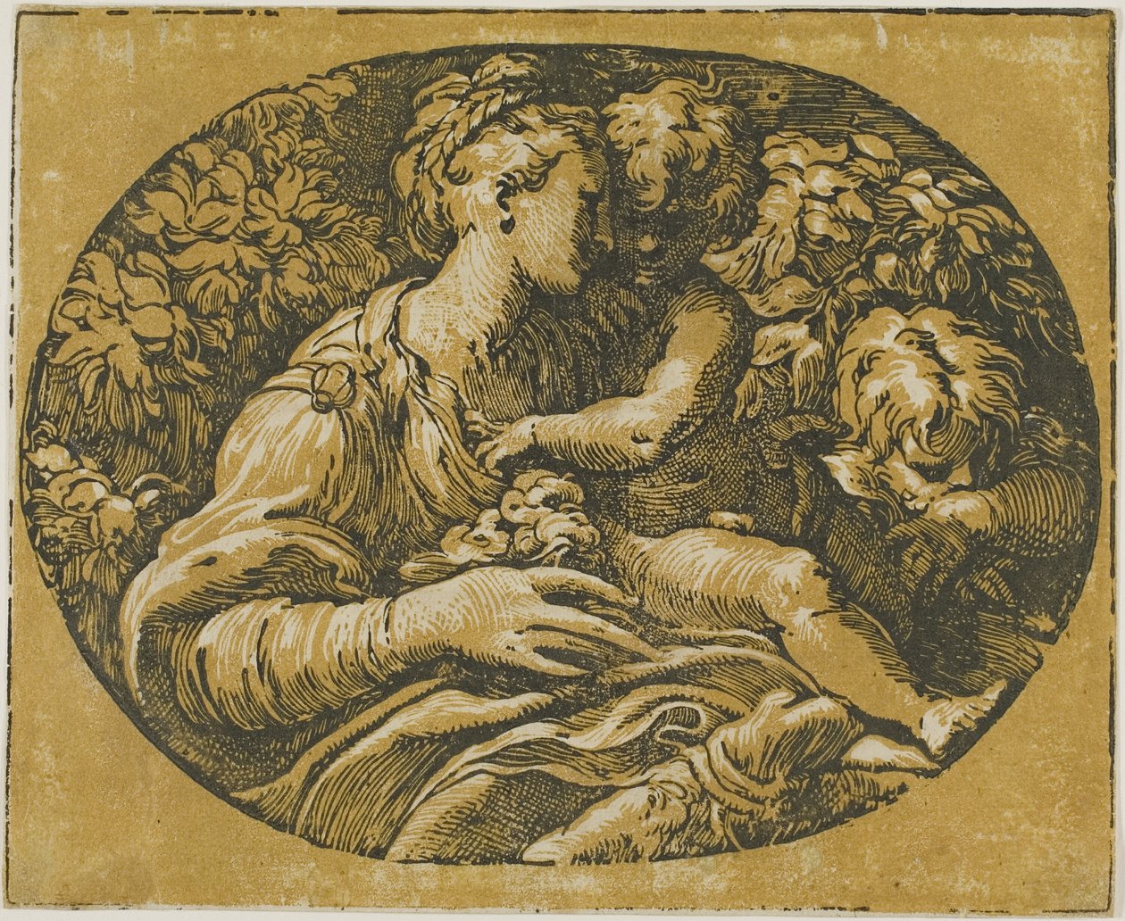 De Maagd, Christus Kind, en Sint Jan door Antonio da Trento
