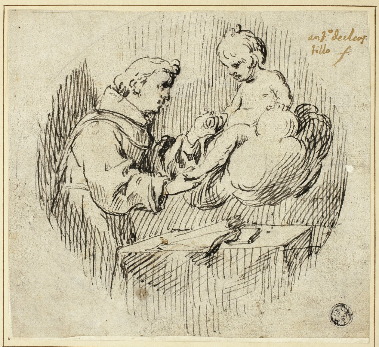 De heilige Antonius van Padua met het Kindje Jezus door Antonio del Castillo y Saavedra