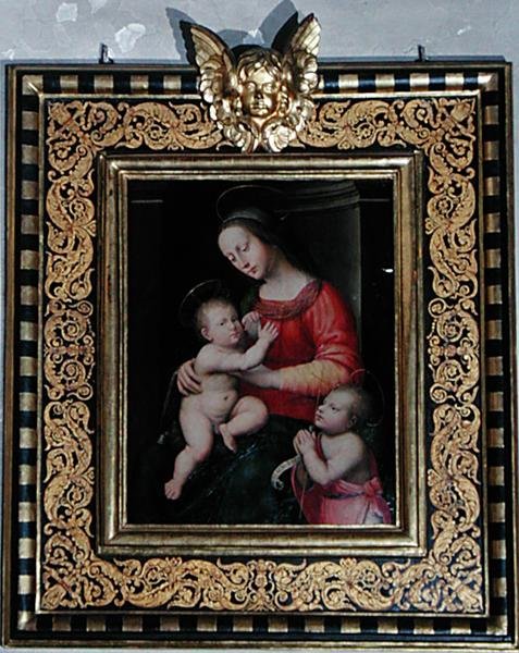Madonna en Kind met St. Johannes de Doper door Antonio del Ceraiolo