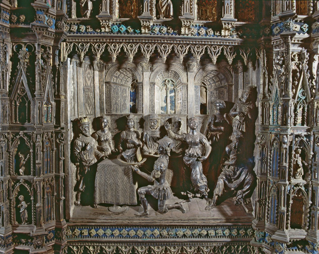 Feest van Herodes, met de Dans van Salome, Altaar van Argento door Antonio di Salvi