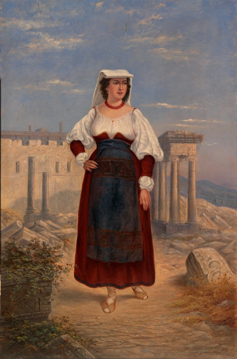Italiaanse vrouw door Antonion Zeno Shindler