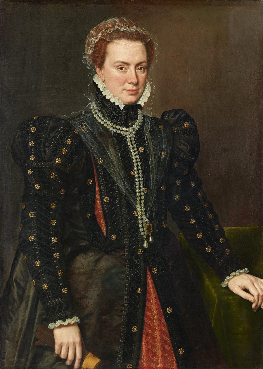 German: Herzogin Margarete von Parma (1522-1586) Margaret, Duchess of Parma door Antonis Mor