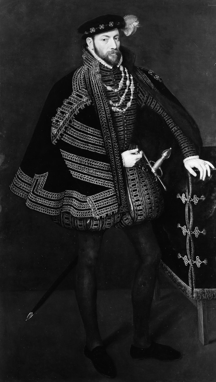 Portret van een man, mogelijk Ottavio Farnese 1524-1586, hertog van Parma en Piacenza, 1563 door Antonis Mor