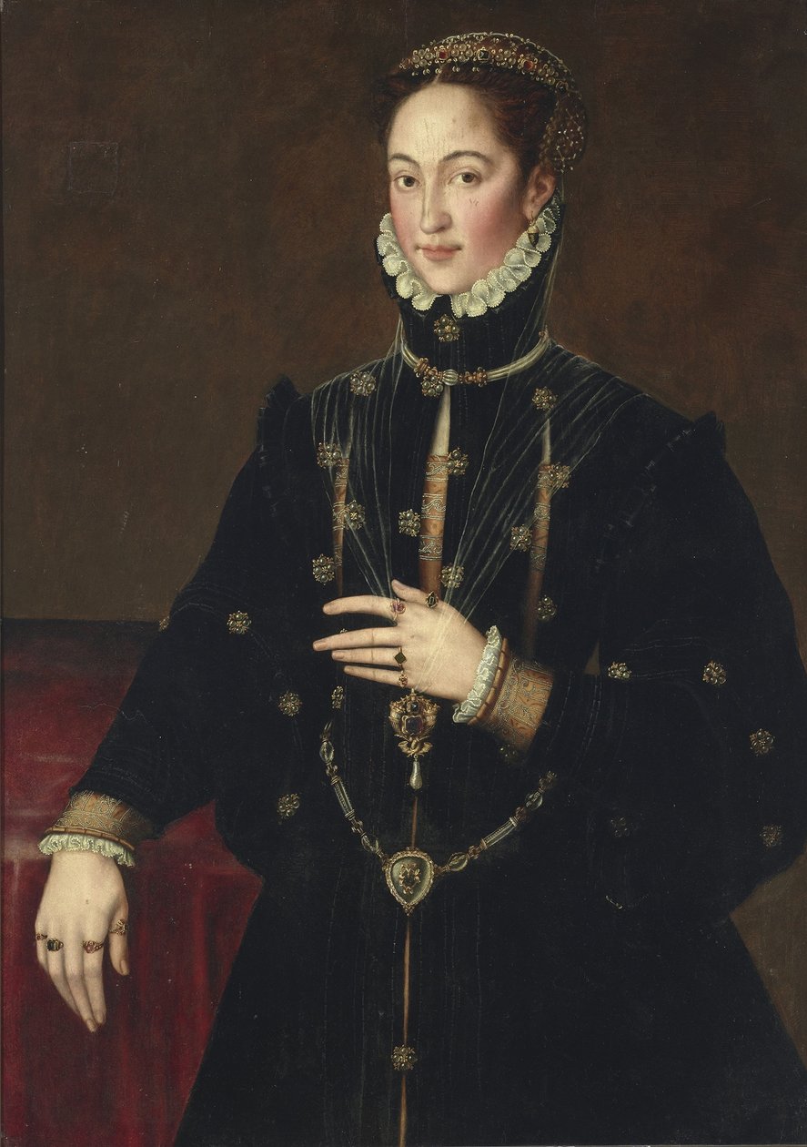 Spaans: Portret van Jerónima Enríquez de Guzmán, 2e markiezin van Las Navas door Antonis Mor