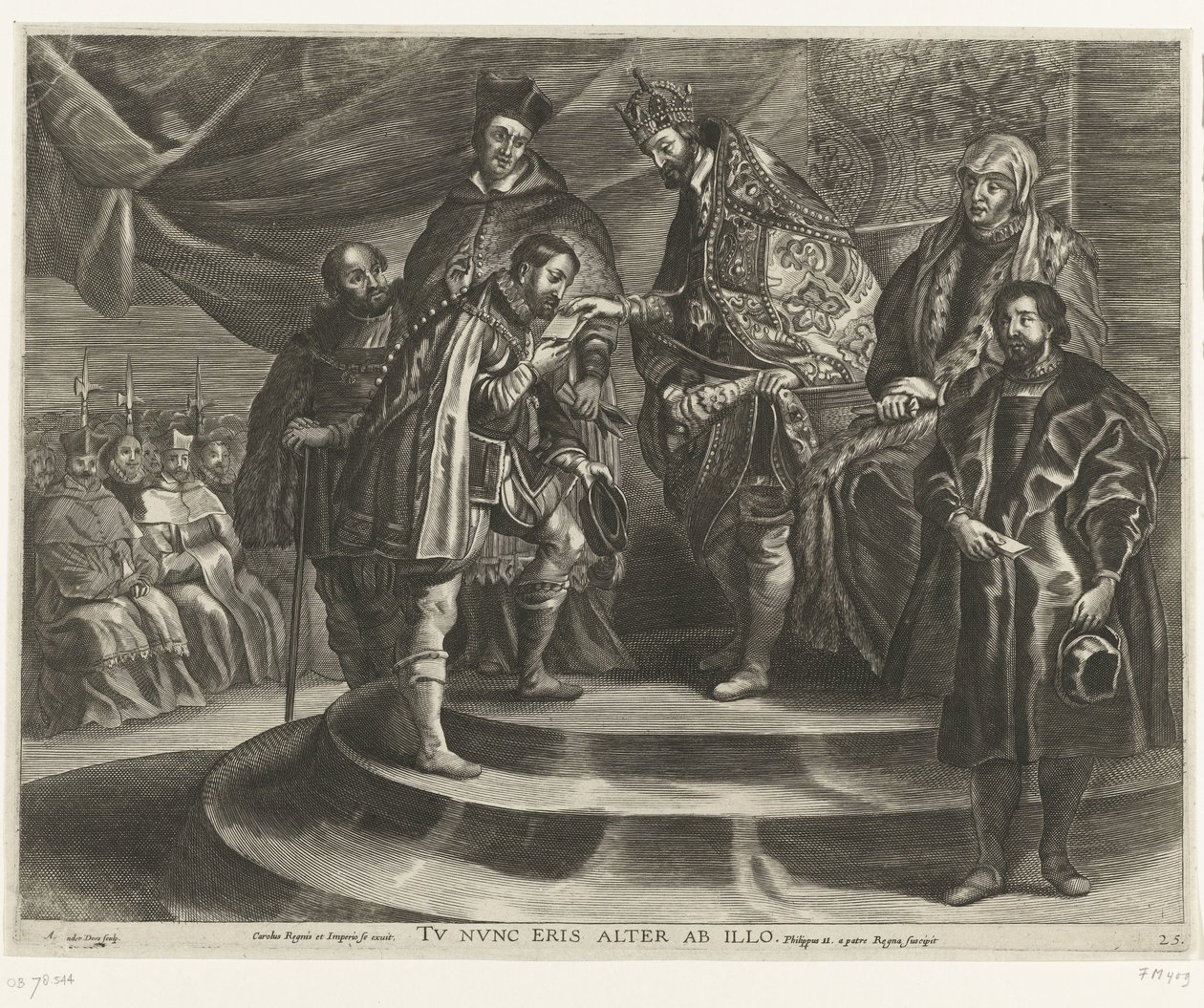 Troonsafstand van Karel V; intocht van Ferdinand te Gent in 1635 (blad 25) door Antony van der Does