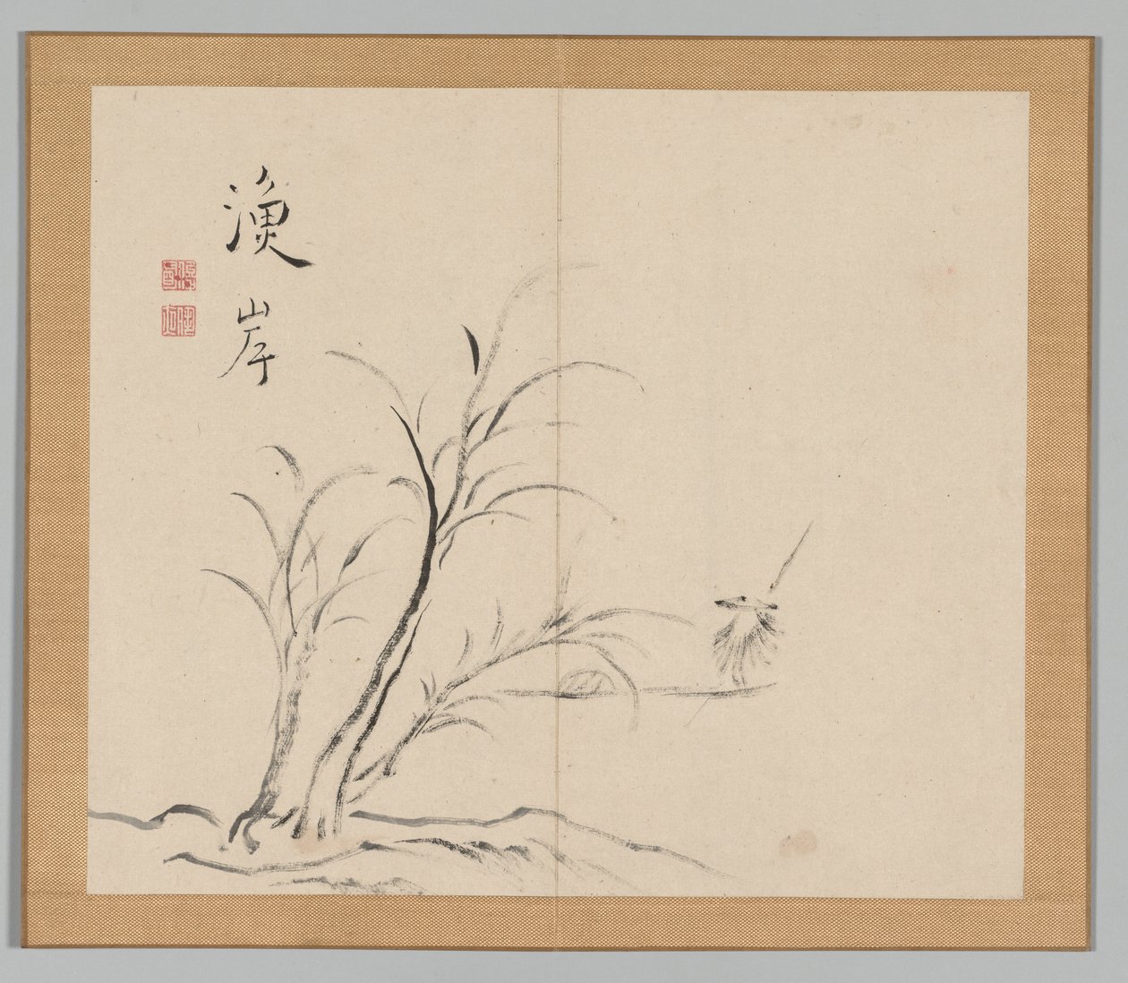 Dubbel Album van Landschapsstudies na Ikeno Taiga, Volume 2 blad 26, 18e eeuw door Aoki Shukuya