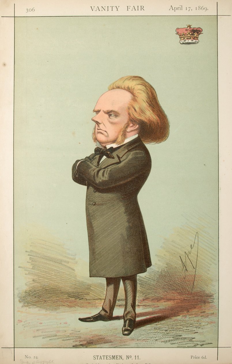 Karikatuur van de Hertog van Argyll door Ape Carlo Pellegrini