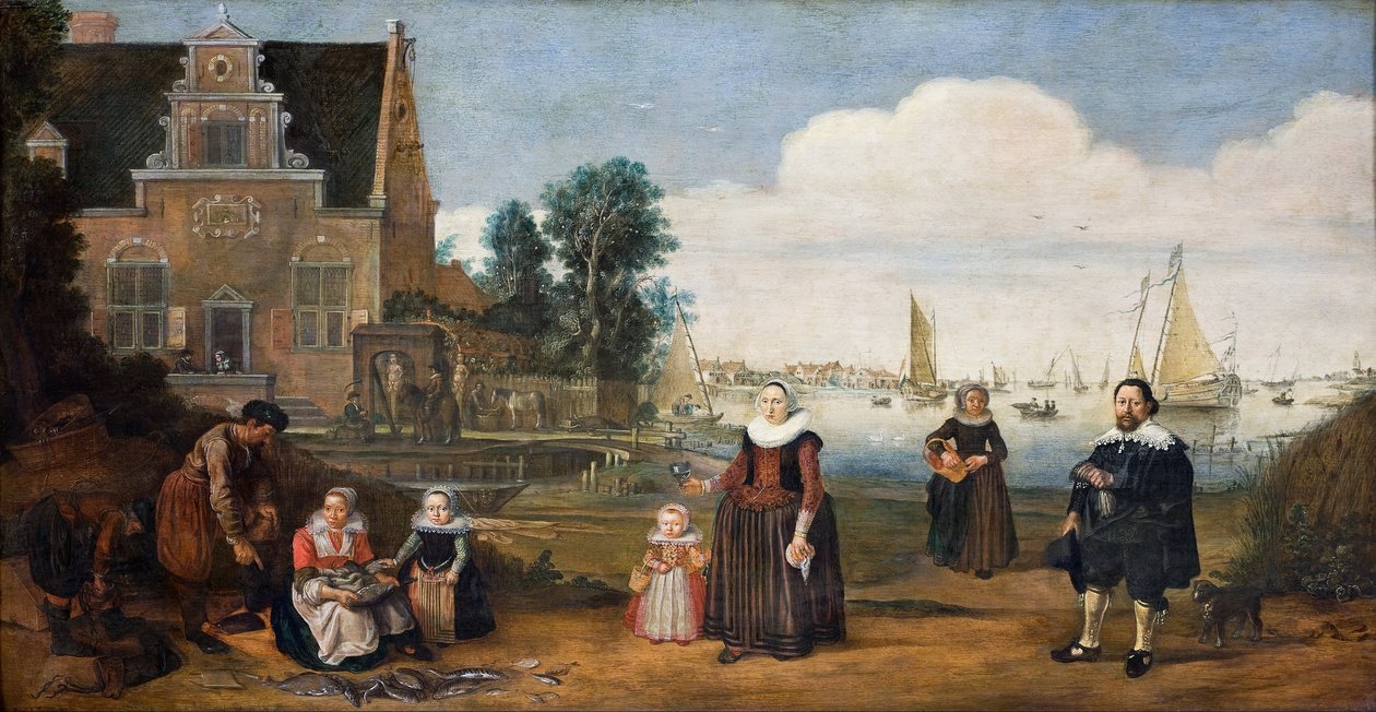 Portret van een familie door Arent Arentsz
