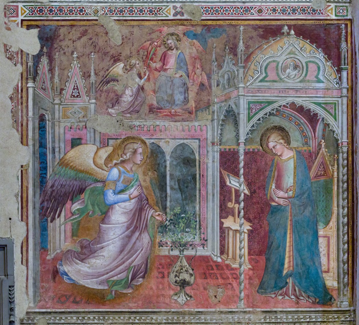 Annunciatie, laat 14e eeuw of vroeg 15e eeuw door Aretino Luca Spinello or Spinelli