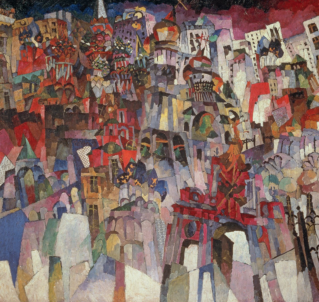 Moskou door Aristarkh Vasilievic Lentulov