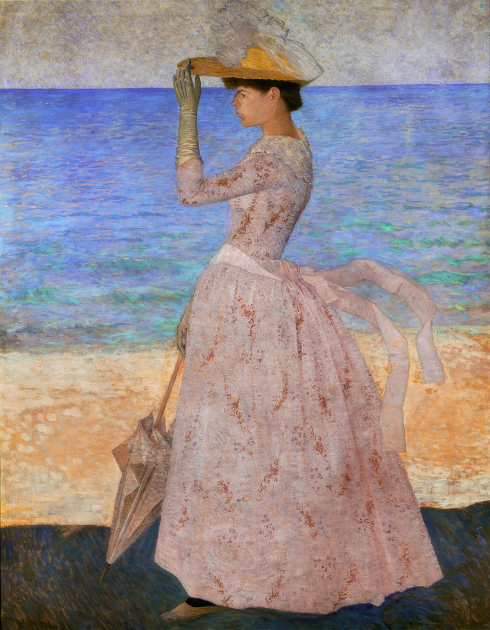 De vrouw met de parasol door Aristide Maillol