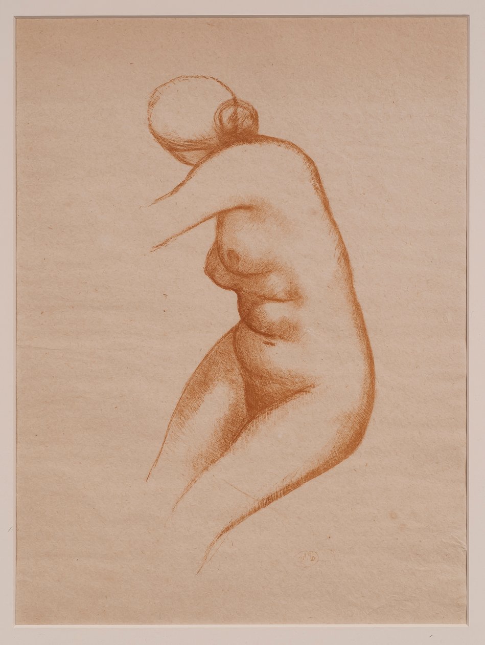 Zittende naakte vrouw door Aristide Maillol