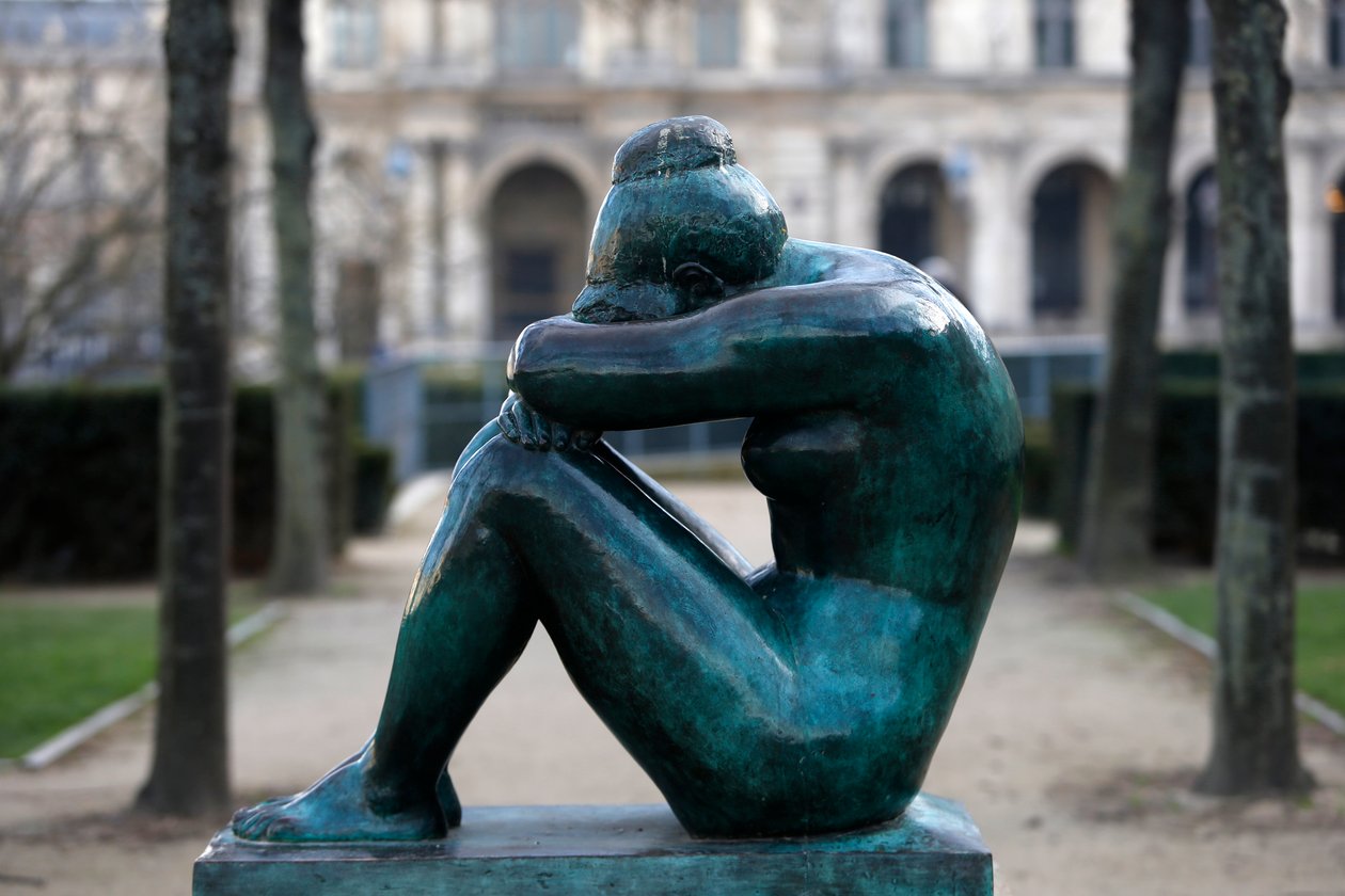 Jardin des Tuileries, Aristide Maillol, La Nuit, Parijs, Frankrijk door Aristide Maillol