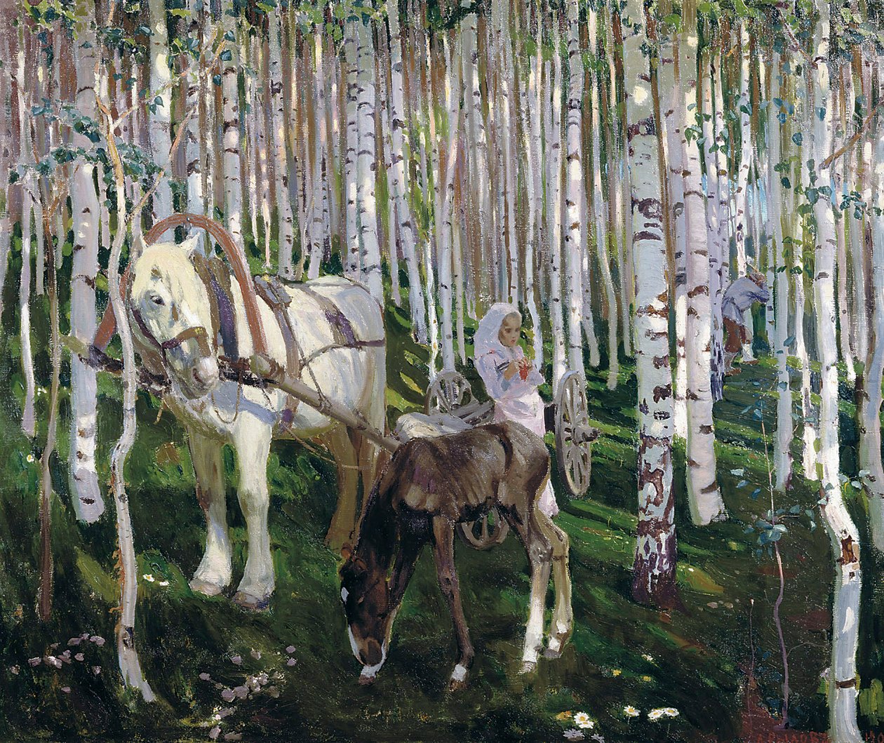 In het bos door Arkadi Alexandrovich Rylov