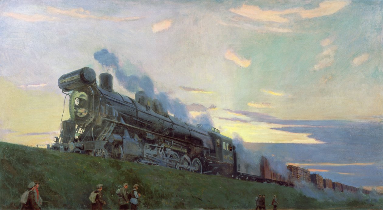 Superkracht stoommachine, 1935 door Arkadij Aleksandrovic Rylov