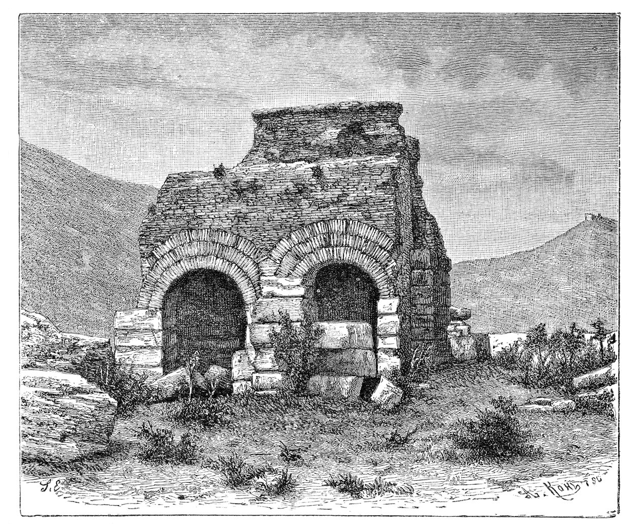 De gevangenis van St. Paulus, Efeze, Turkije, 1895 door Armand Kohl