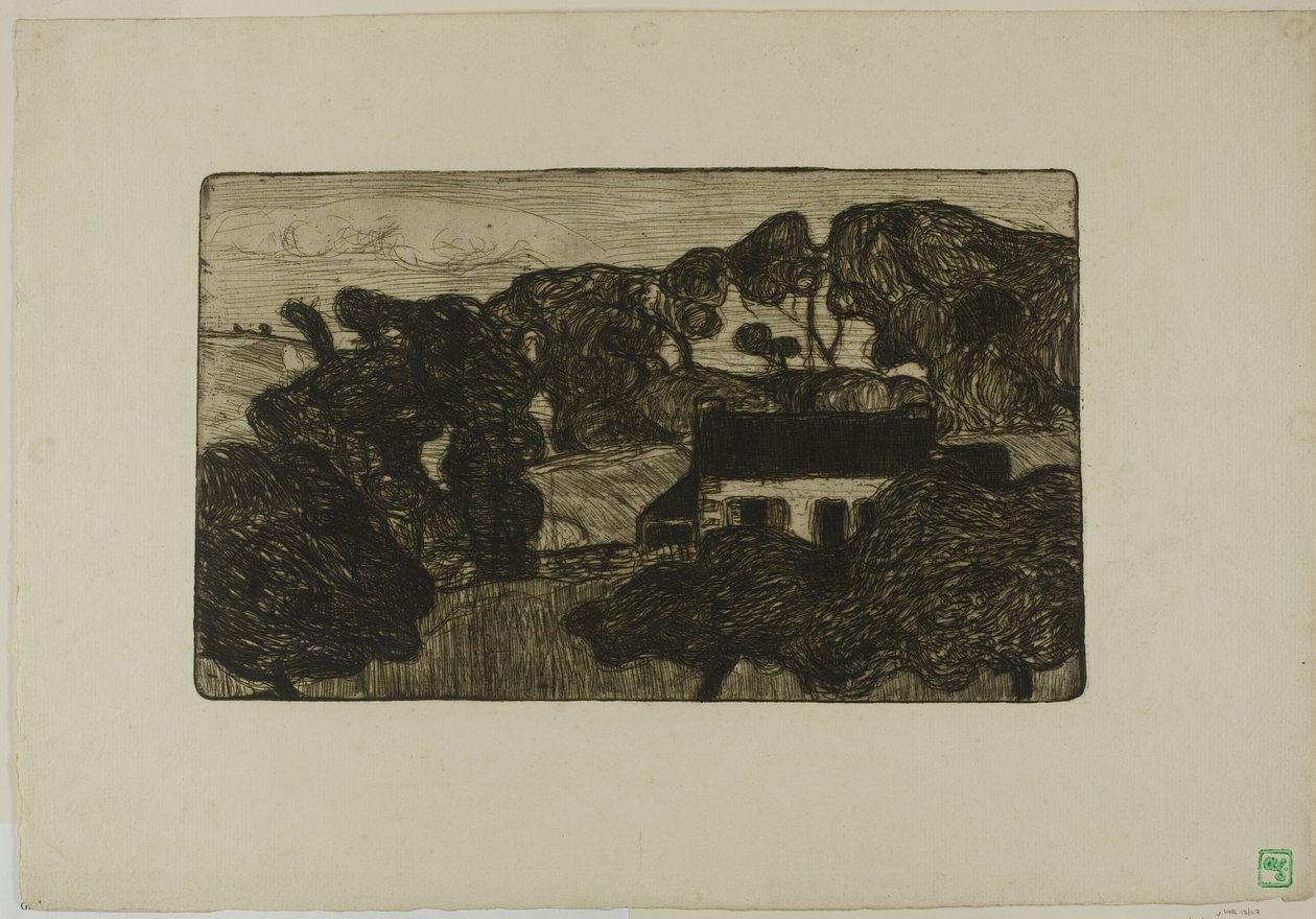 Boerderij omgeven door bomen door Armand Séguin